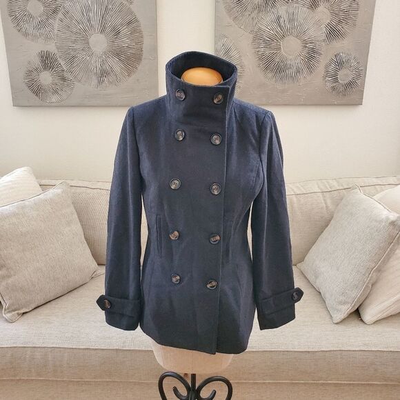 Thread & Supply Charcoal Gray Pea Coat - Picture 3 of 11